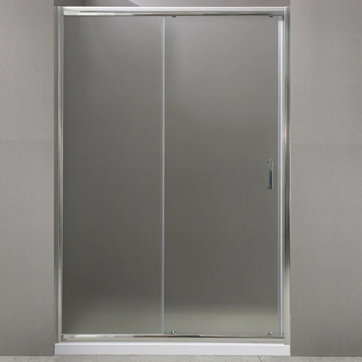 Душевая дверь в нишу BelBagno Uno BF 1 145 P Cr размеры 145 x 185 см, стекло рифленое