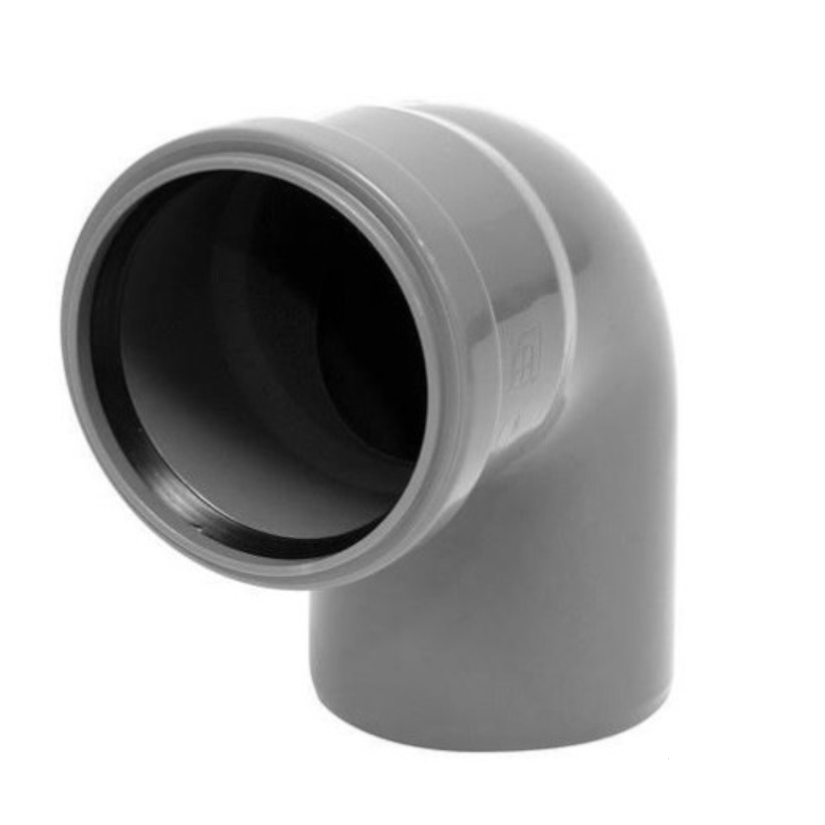 Отвод 110х90 градусов канализационный диаметр 110 мм для внутренней канализации серый РосТурПласт