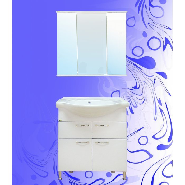Комплект мебели для ванны 60 см белый, Стандарт-2, Андария