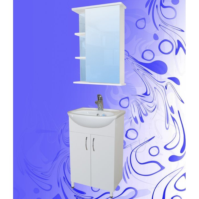 Комплект мебели для ванной комнаты белый, Стандарт-1, Андария