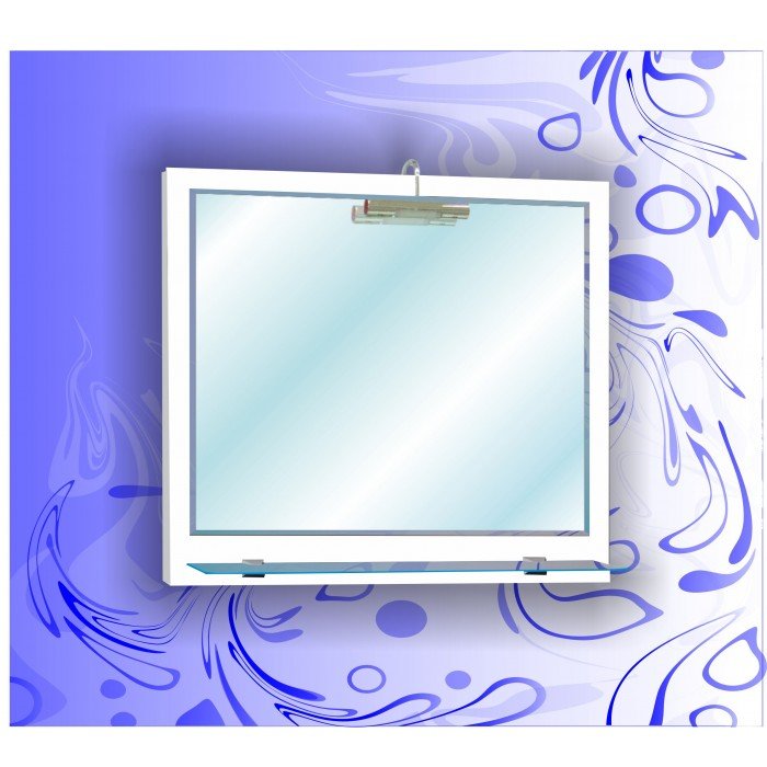 Зеркало 50 x 80 см без подсветки с полкой для ванной Нова 500, Андария