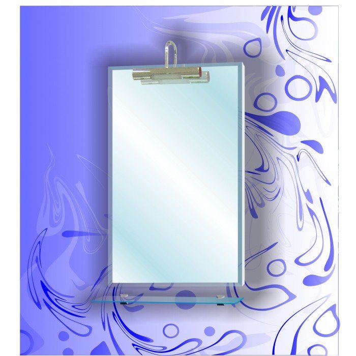 Зеркало 40 x 70 см без подсветки для ванной Селигер 400, Андария